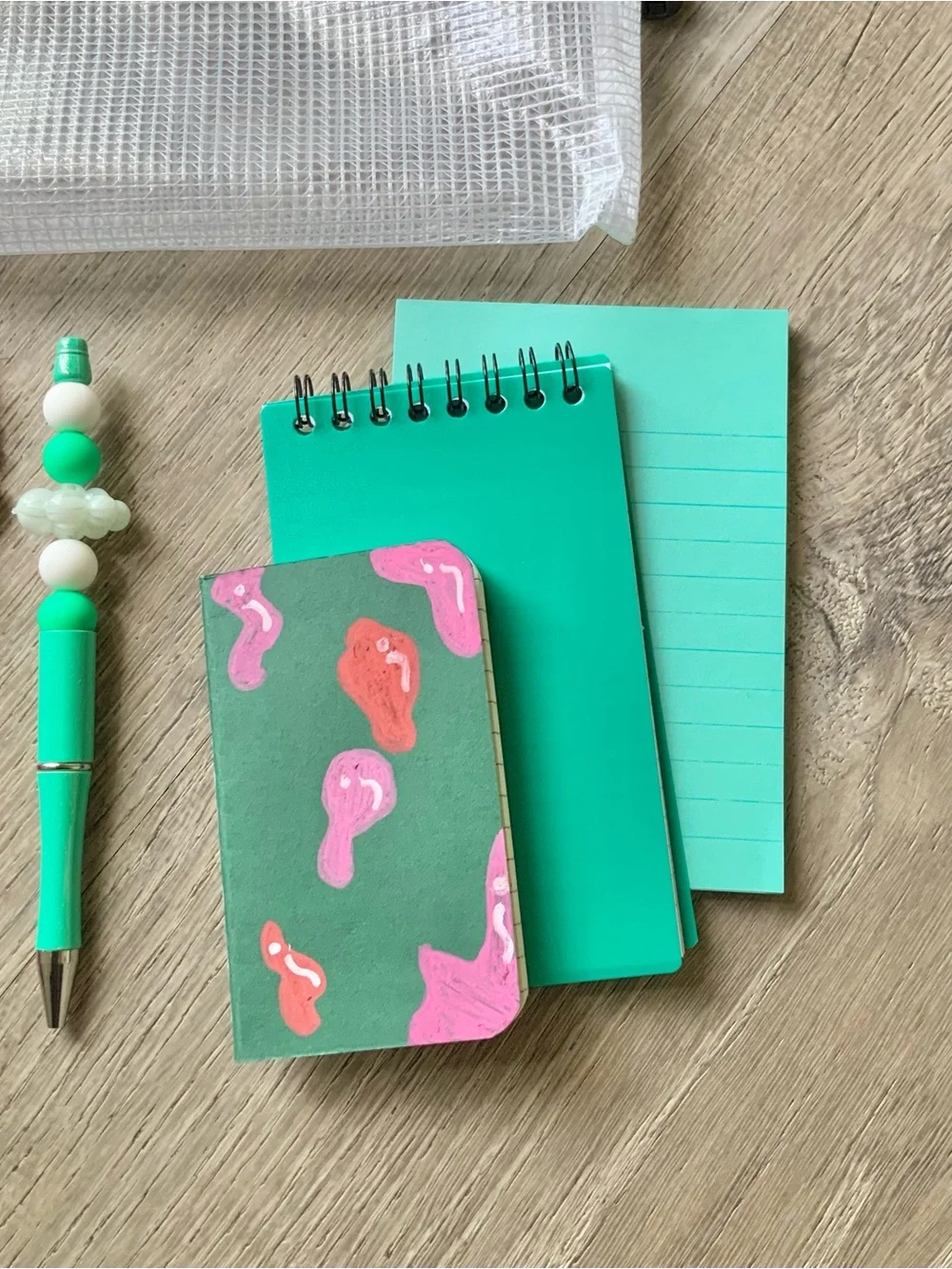 NEW📚 Homemade Crafted Beaded Pen, Pencil, & Bookmark Stationery Set OS